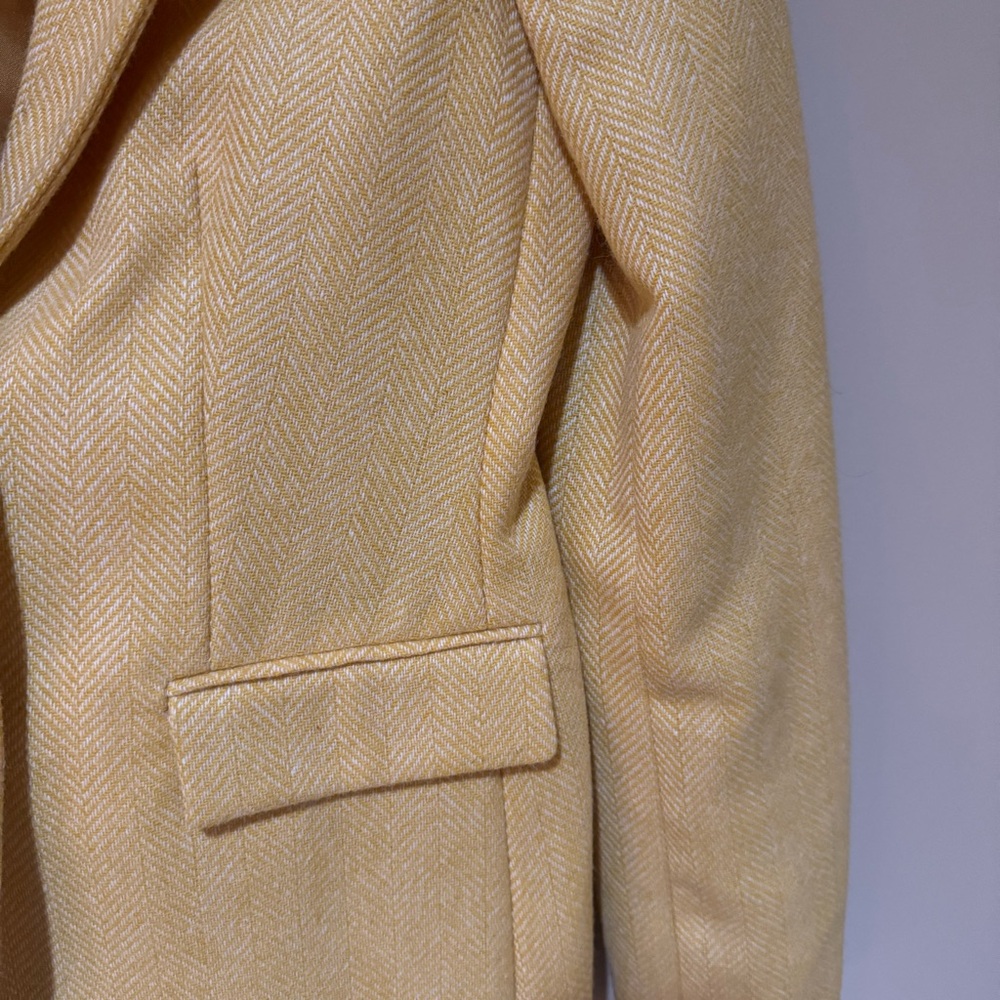 Boden Yellow Herringbone Women's Blazer Jacket - Picture 6 of 11
